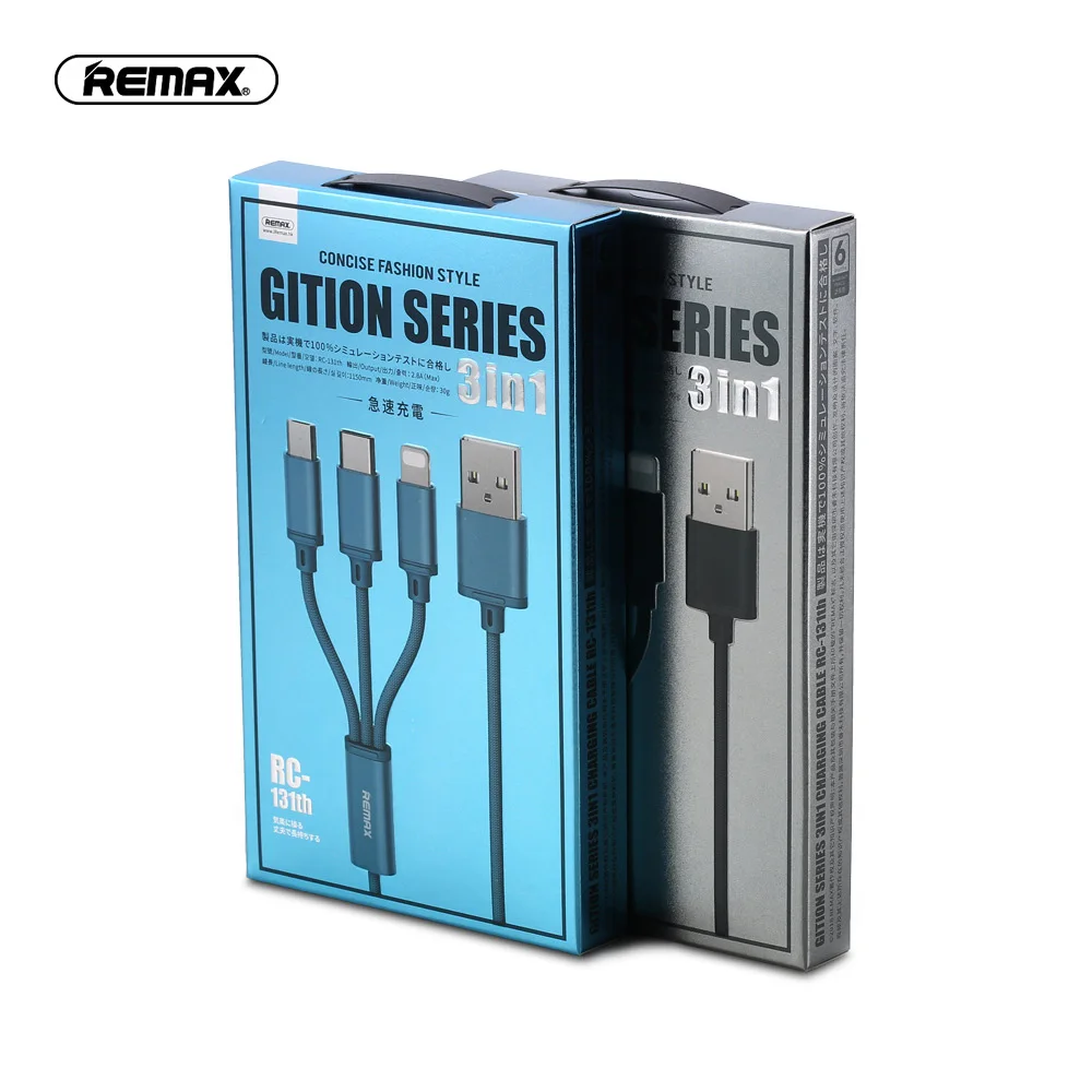 Remax 3 в 1 USB кабель для передачи данных type C кабель для быстрой зарядки для iPhone 6 6S samsung S8 S9 Plus xiaomi mini 8 huawei p20 lite sony