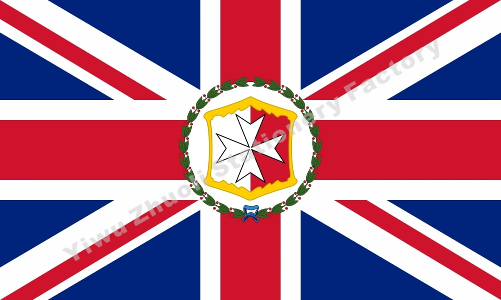 

Malta Governor 1875 Flag 150X90cm (3x5FT) 120g 100D Polyester Double Stitched High Quality Banner Free Shipping