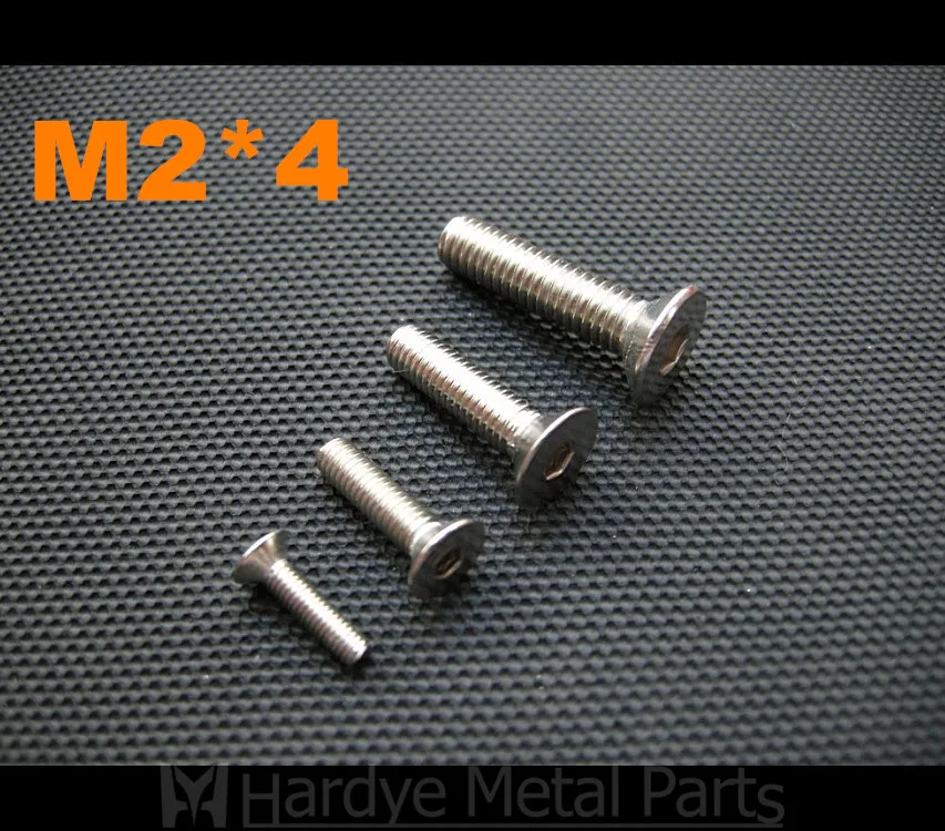 

500pcs/lot DIN7991 M2*4 Stainless steel flat head socket screw