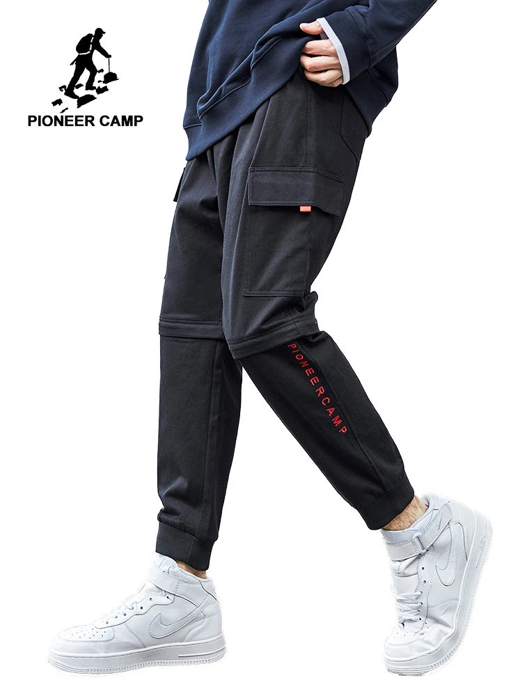 Брюки карго Pioneer camp мужские повседневные хлопковые брюки с буквенным принтом