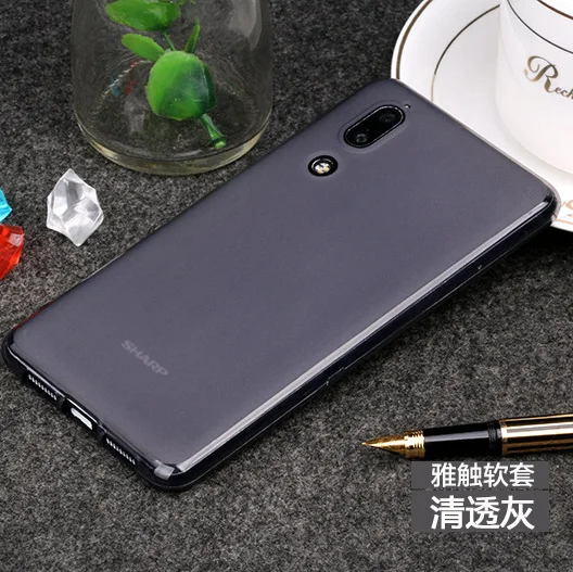 Серый GR olamexy TPU Пудинг чехол чехол для телефона для Sharp Aqous S2 FS8008 FS8010 FS8016 силиконовый чехол для мобильных телефонов - Цвет: Серый