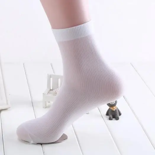 

10pairs spring summer Coolbeener Ultra-thin Elastic Silky Short Silk Stockings Men Socks man nylon socks male men's sox