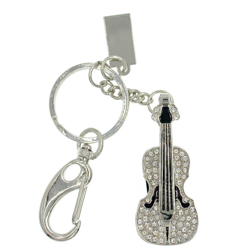 A JASTER mini usb 2,0 гитара с отделкой кристаллами Внешняя память палка 4 ГБ/8 ГБ/16 ГБ/32 ГБ реальная емкость - Цвет: A