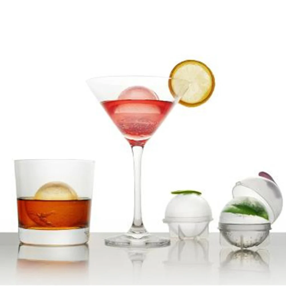 4 шт./лот круглый пластиковый кубик льда форма для изготовления кирпича поднос пивной бар виски инструменты