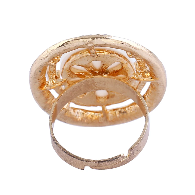 Duohan яркий Овальный Опал Золото Цвет кольцо для Для женщин с горный хрусталь обод