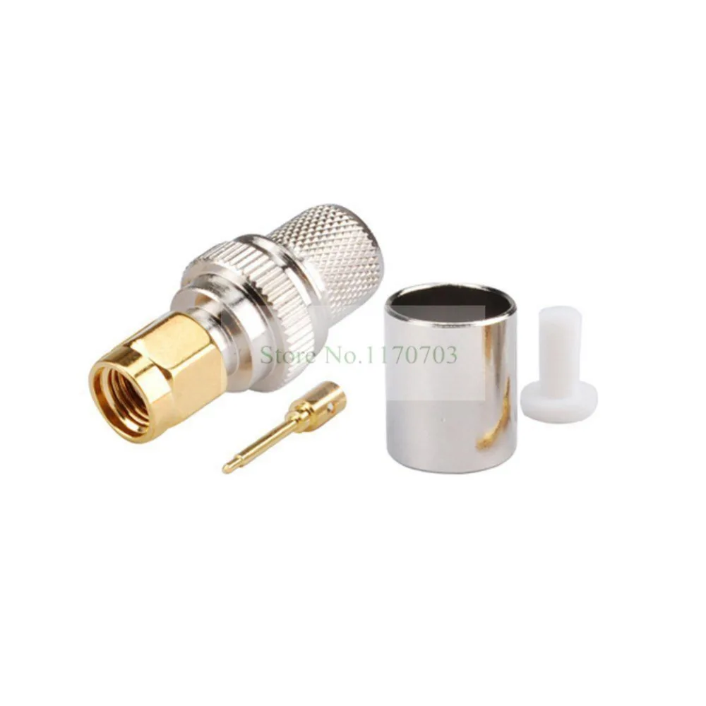 10 шт. RF Coax SMA Штекерный разъем обжимной для кабеля RG8 LMR400|connector crimp|connectors for cablesconnector