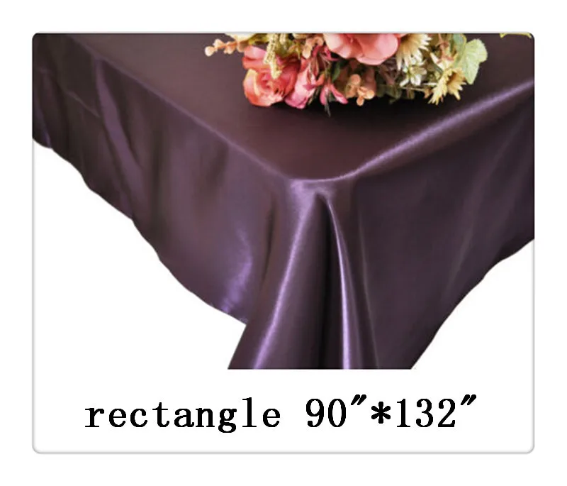 

Прямоугольная скатерть для баклажанов, свадебное украшение, прямоугольная скатерть, размер 90*132 дюйма