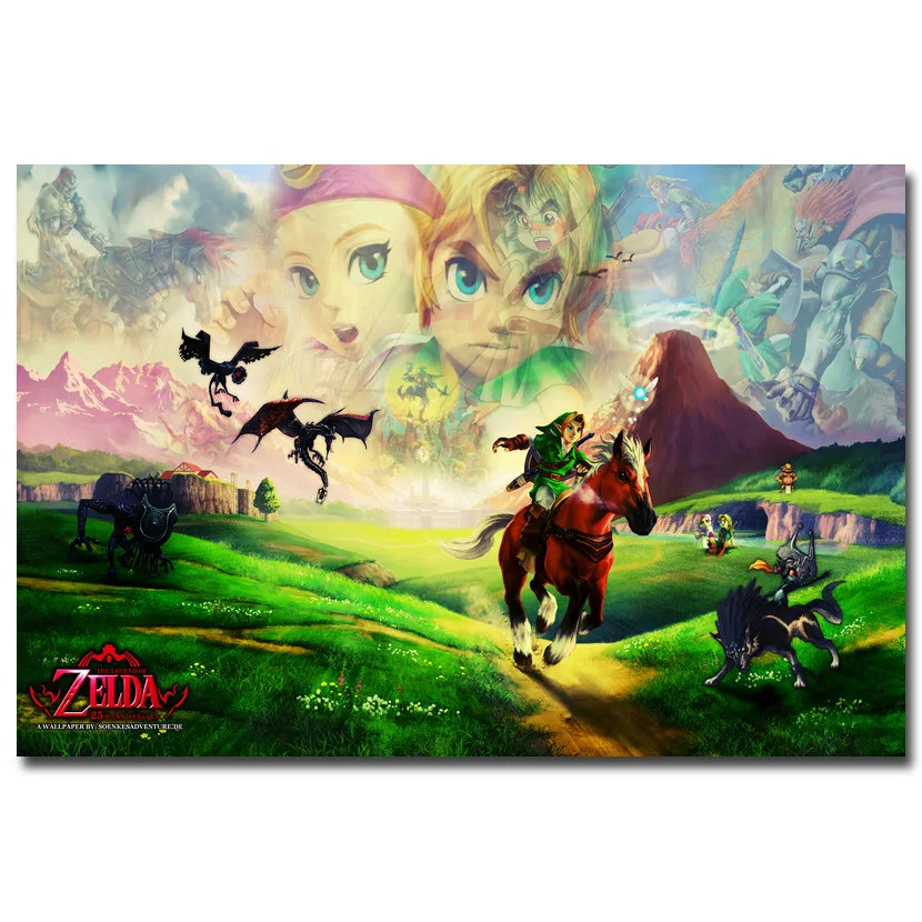 Настенный плакат из шелковой ткани 13x20 24x36 дюймов|picture for living room|legend of zelda posterpicture wall