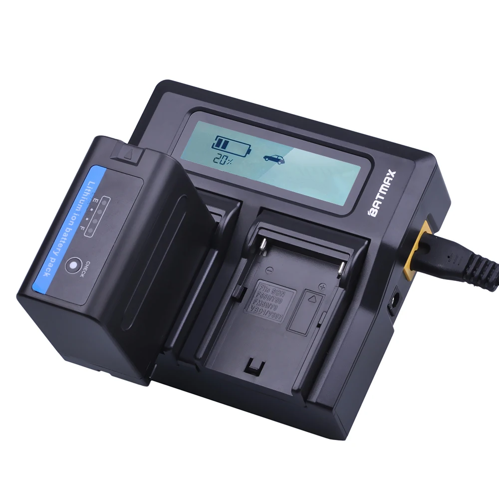 Batmax 4 шт. NP F970 F960 NPF970 Батарея со светодиодной Мощность показателей + ЖК дисплей