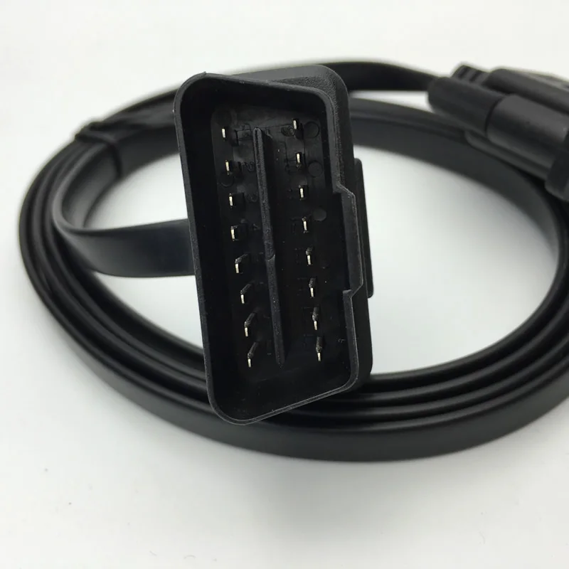 Adduswin OBD2 16PIN плоский OBD к DB9 16Pin M F RS232 кабель для автомобильного диагностического