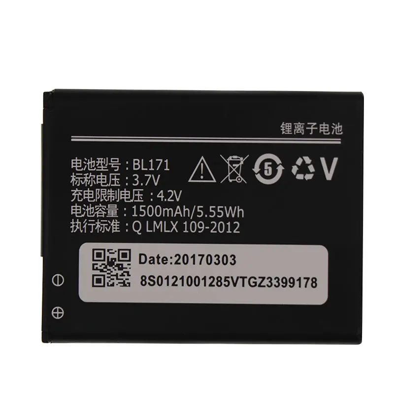 1500 мА/ч BL171 батарея для Lenovo A60 A65 A319 A500 A368 A390 A390T A356 A370E мА/ч. Аккумулятор Bateria Акку PIL