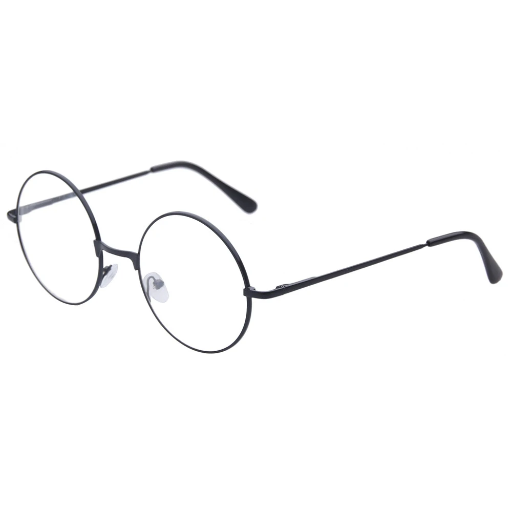 Ретро Дизайнер металла нулевой диоптрий очки Мода Круглый оправы для очков