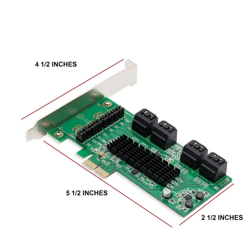 Набор микросхем Marvell 8 портов SATA III 6GB NCQ & Port Multiplier FIS PCIe Плата расширения