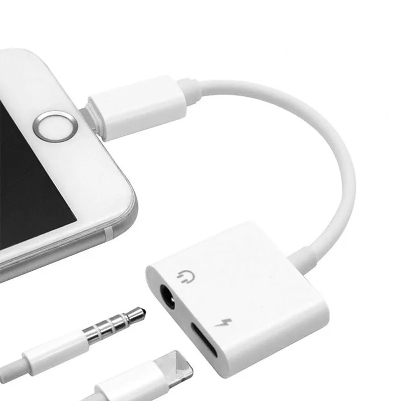2 в 1 наушник Аудио зарядки переходник-разветвитель для IPhone XR XS Max X 8 7 Plus чехол