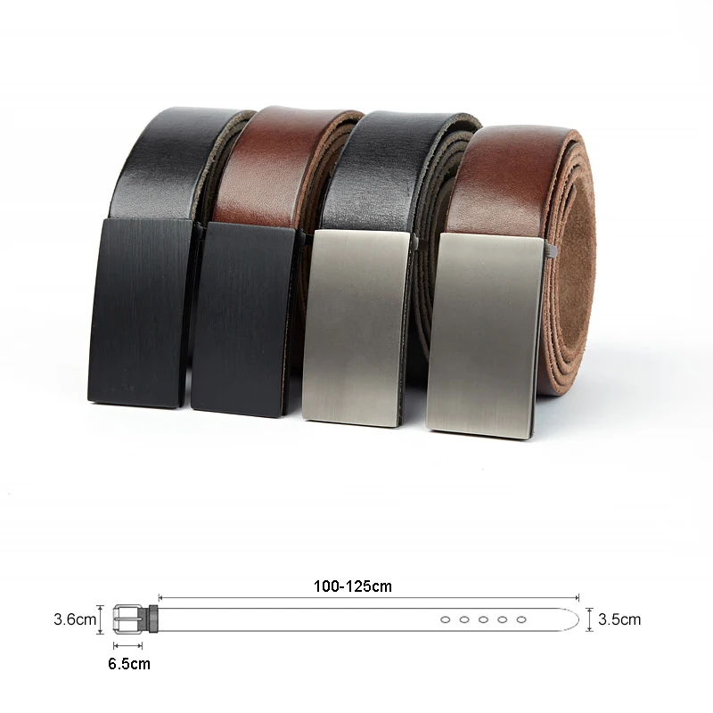 

MEDYLA retro men's belt high quality natural cowhide brushed steel buckle belt for men's jeans casual pants without interlayer