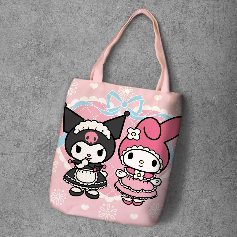 IVYYE Melody Kuromi, Модная Складная Холщовая Сумка для покупок в стиле аниме, повседневные сумки на плечо, Индивидуальная сумка-тоут для девушек, Новинка