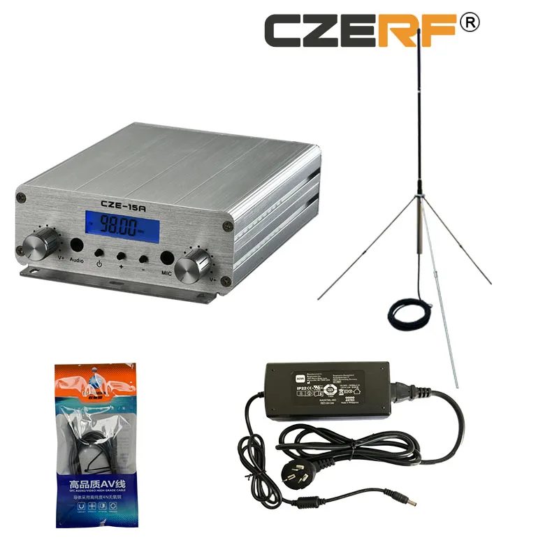 

15W fm transmitter with antenna long range fm zender 15 watt Professional fm broadcast