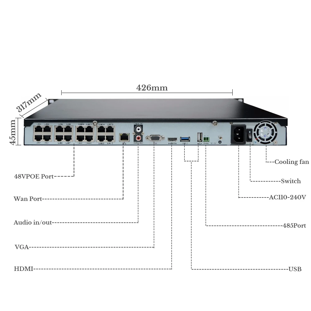 BFMore 16CH 1080P 48В POE NVR комплект 2.0MP CCTV система 16 шт. IP камера Onvif P2P Водонепроницаемая
