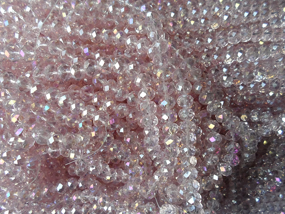 Сексуальные нежные 10 мм розовые Кристальные плоские бусины с покрытием AB цвета