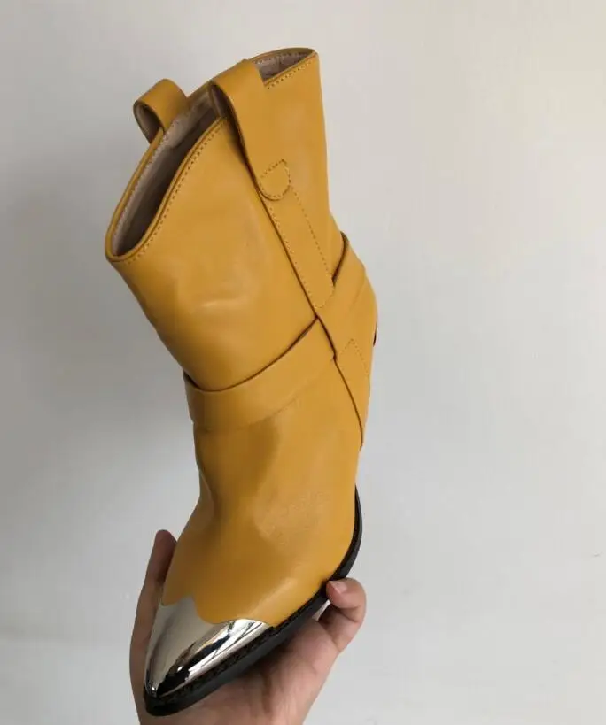 brown short Сапоги выше колена из натуральной кожи; женские ботинки с заклепками и бахромой; Украшенные Высокий каблук Длинные пинетки Mujer ботинки с металлическим носком, короткие сапоги - Цвет: brown short