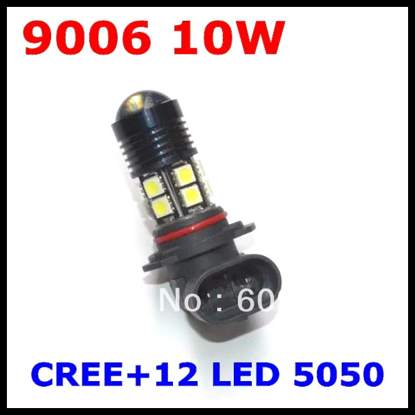 

NEW 5W Cree chips led Q5 + 5W 12SMD 9006 led hb4 Fog Light 10W Car Led Bulb H4/H7/H8/H11/9005/9006/H16 Super White light Bright