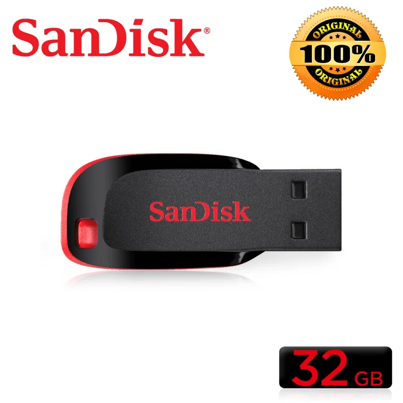 100% Оригинал SanDisk Cruzer Blade CZ50 USB флеш накопитель 128 Гб 64 ГБ 32 16 8 2 0 Поддержка