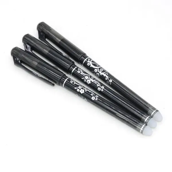 black Refill 3 шт./компл. стираемая ручка черный caneta гелевую ручку Kawaii boligrafo милые kalem papelaria Канцелярский набор lapices - Цвет: black Refill