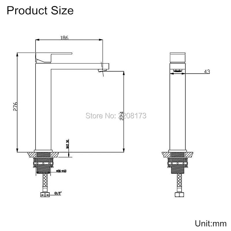 Оптовая продажа однорычажный матовый черный квадратный смеситель Smesiteli