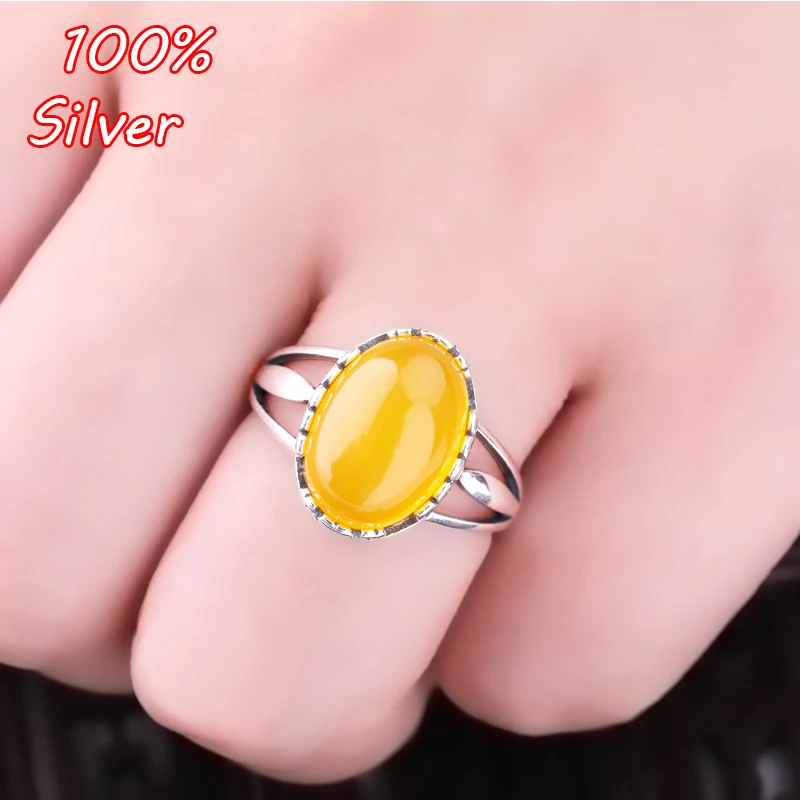

925 Sterling Silver Color Base Inlaid Wax Turquoise Ring Blanks Settings Adjustable Ring DIY Jewelry 10*14MM 12*15MM