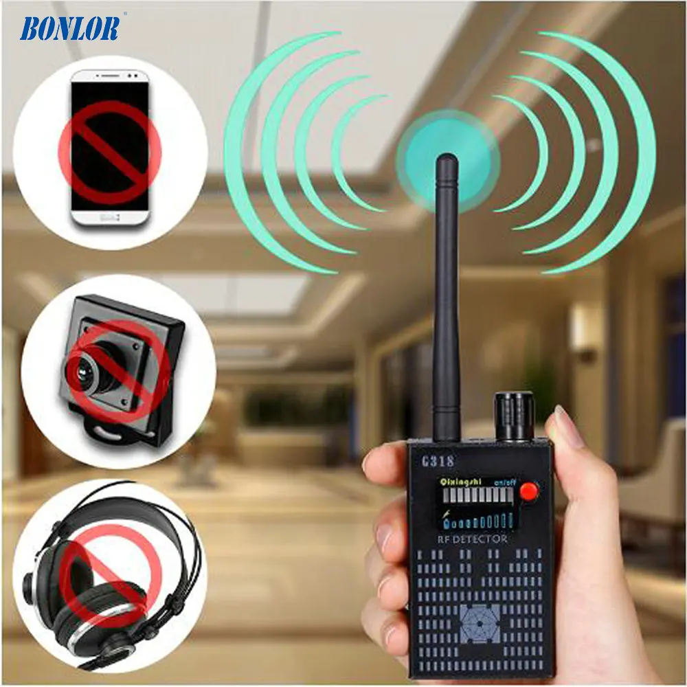High Sensitivity Wireless Signal Transmitting Radio Detector Covering 2G 3G 4G Mobile & GPS Locator & 1.2/2.4Ghz Wireless Camera