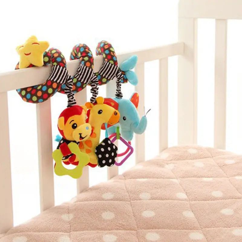 Toy Newborn Infant Developmental Crib Pram Animal Stuffed Doll Hanging Stroller Baby Boys Girls Spiral Toys | Игрушки и хобби