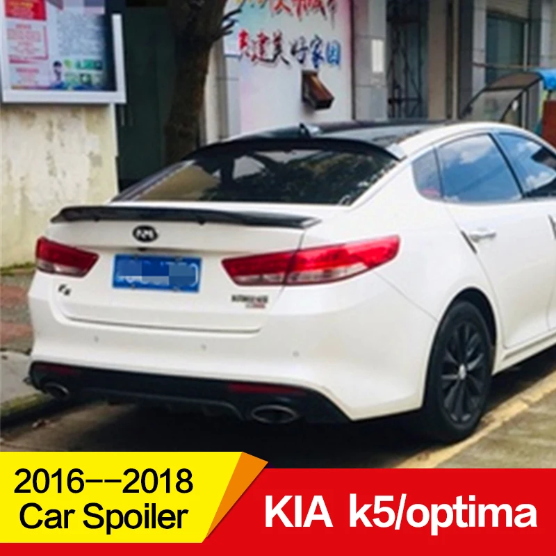 Используется для KIA k5/спойлер Optima год глянцевое углеродное волокно/FRP заднее крыло R стиль спойлер, аксессуары