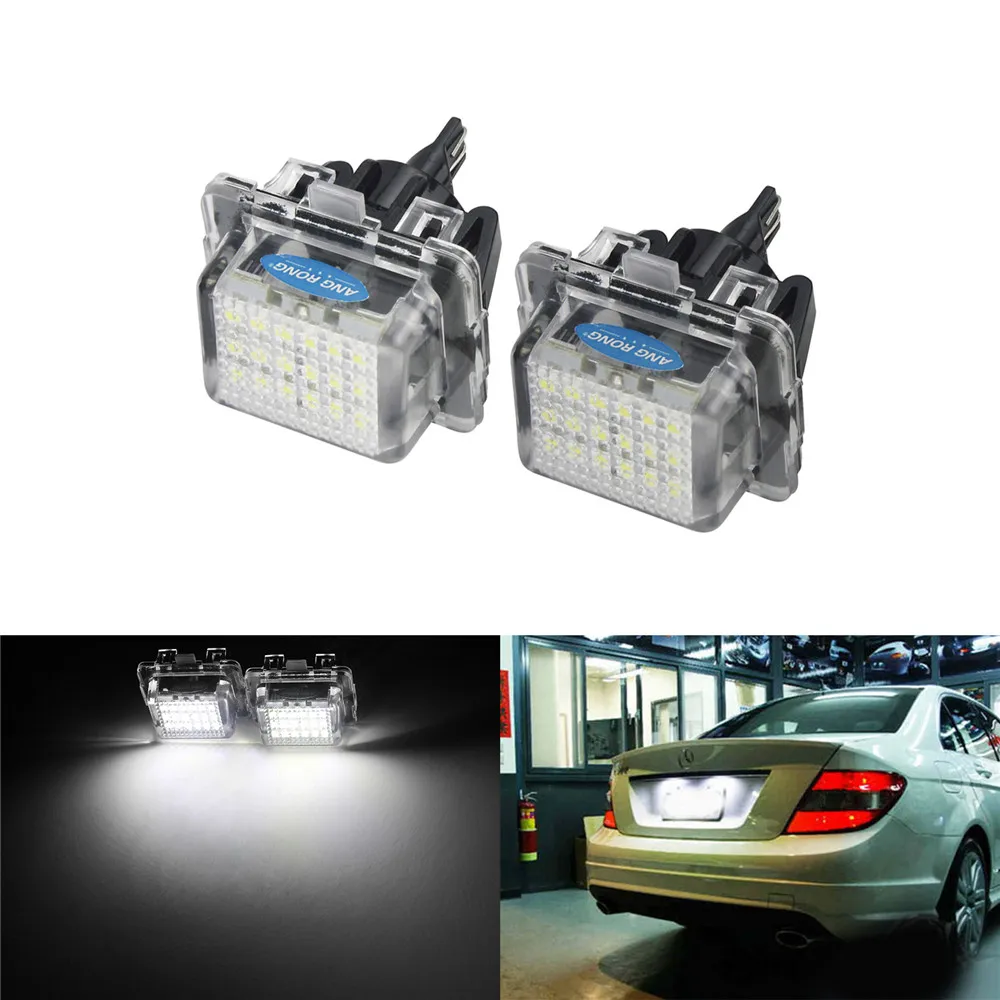 ANGRONG 2x18 SMD CAN шина светодиод номерной знак светильник лампа для Mercedes Benz W204 S204 C117 / X117