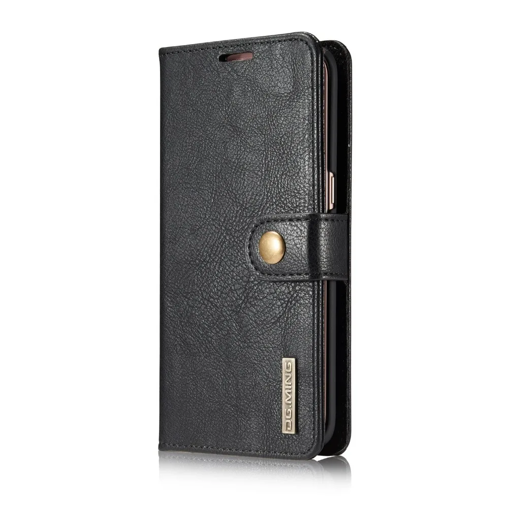 Роскошный кожаный чехол-книжка для samsung Note 10 Plus Note 9, 8, S7 Edge, S8, S9 Plus, съемный магнитный чехол со слотом для карт