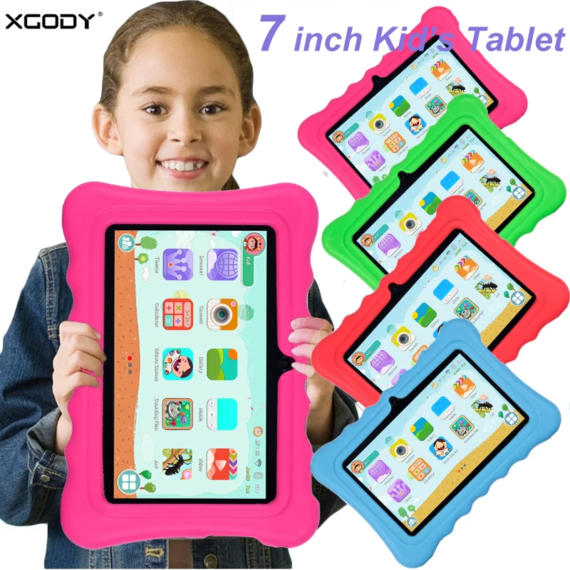 Xgody 7 дюймов android Детский планшетный ПК детский 8 1 четырехъядерный г + Гб планшет 0 12