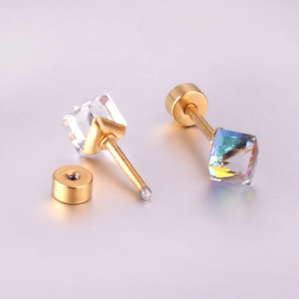 LUXUKISSKIDS серьги-гвоздики из нержавеющей стали для детей модные украшения женщин
