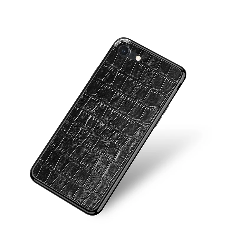 Hunreone чехол из натуральной кожи CROCO, чехол из крокодиловой кожи, металлический каркас, чехол для телефона iPhone X XS XR XS Max 7 8 7 P 8 P 6 6 S 6 P 6SP