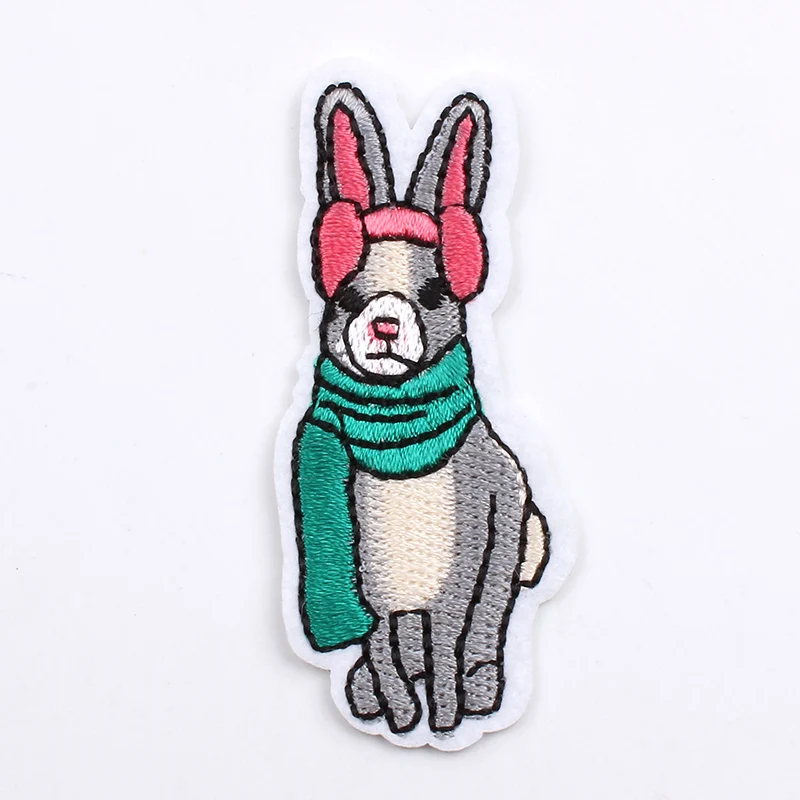 10 шт./лот Симпатичные наклейки с кроликом патчи вышивкой утюгом в виде животных