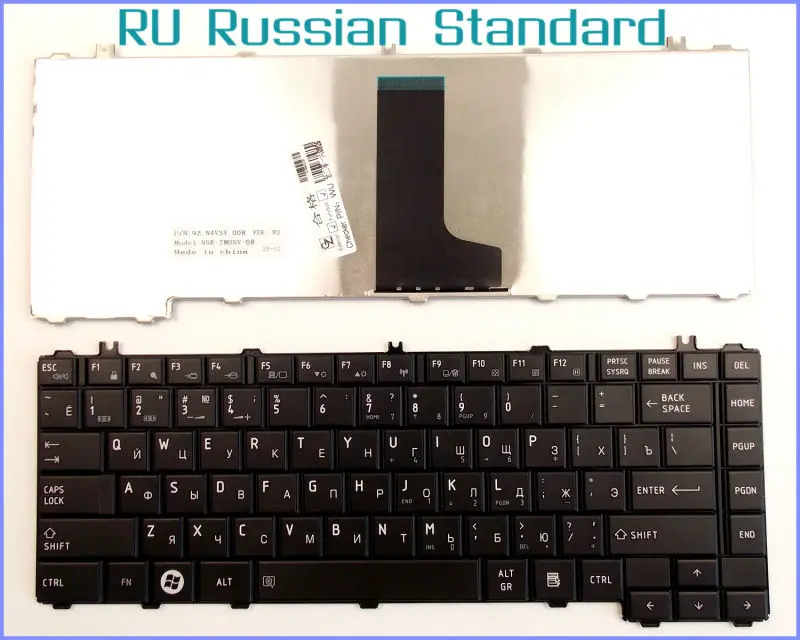 Русская версия клавиатуры для ноутбука Toshiba Satellite L645D-S4056 S4030 S4040 L645D-4050 S4029 L645-S4055 |