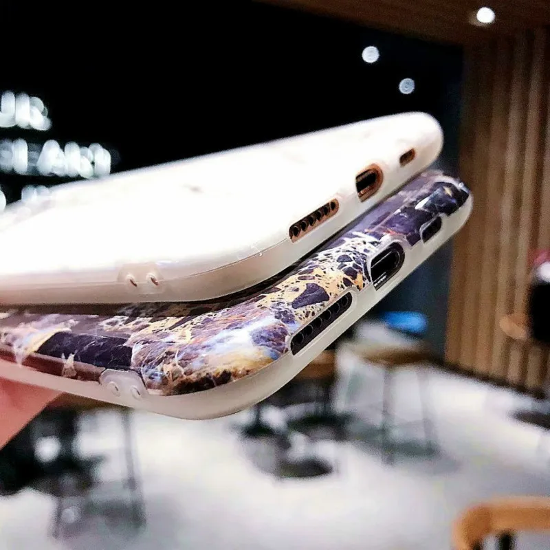 Мраморный чехол для телефона iPhone 7 Чехол 6 6s XS Max роскошный мраморный 8 Plus X XR Мягкий