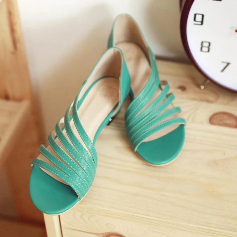 2014 New Women's Sandals Summer Fashion Roman sandals hollow low heel shoes lady casual size 34-43 XWZ110 | Обувь