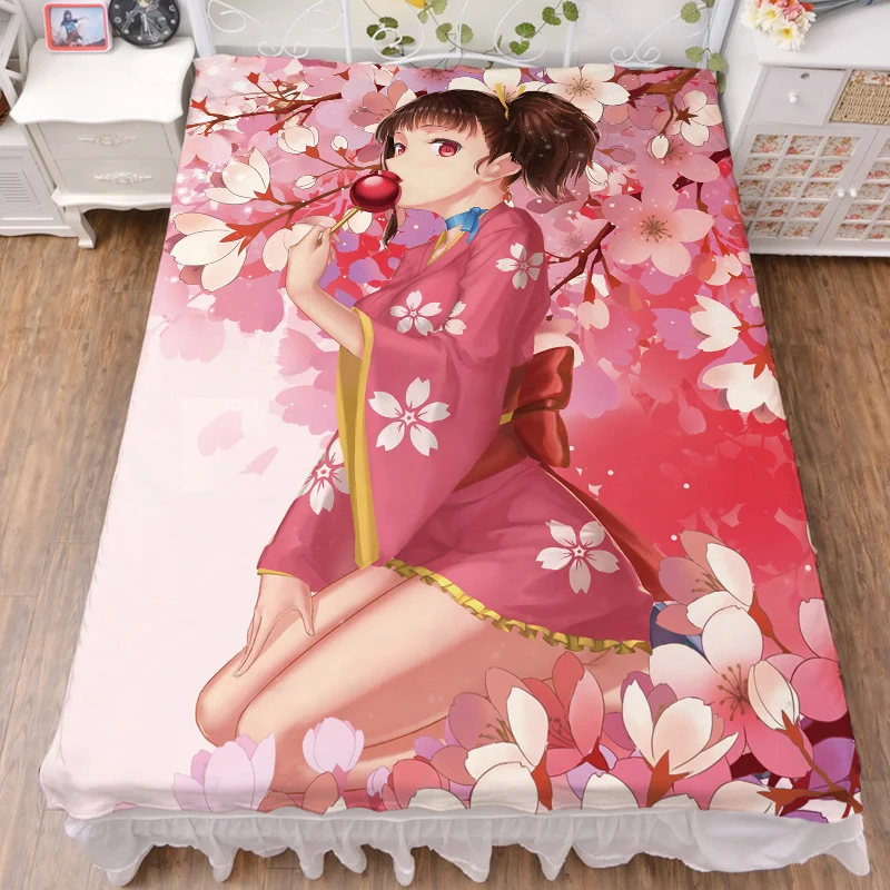 150x200 см аниме Koutetsujou no Kabaneri Hozumi &amp Ayame Mumei постельное белье из молочного волокна и