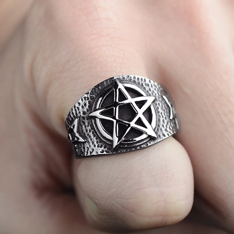 RIR новый магазин ретро кольцо из нержавеющей стали Wicca высокое качество