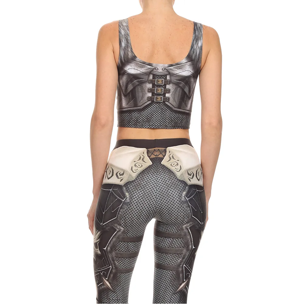 Костюм для косплея Orcish Armor Print фитнеса Женский костюм йоги тренировочный