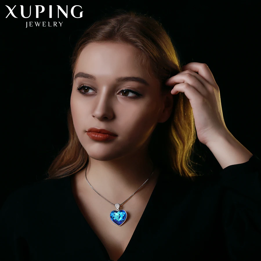 Xuping ювелирные изделия Роскошные Прекрасные кристаллы ожерелье с подвеской для