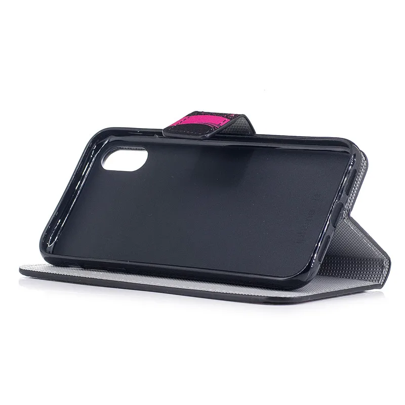 Чехол-Кошелек из искусственной кожи с рисунком для iPhone 4 4S 5C 5 5S SE 6 S 7 8 X
