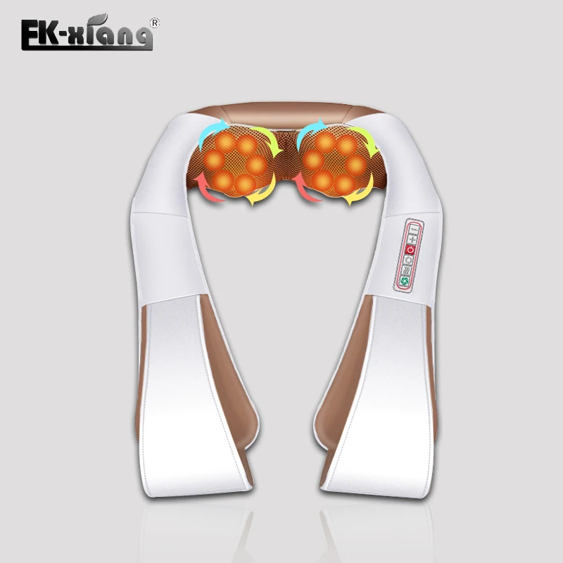 FK-xiang массажер для шеи Электрический шиацу спины и тела Инфракрасный 3D Релаксация