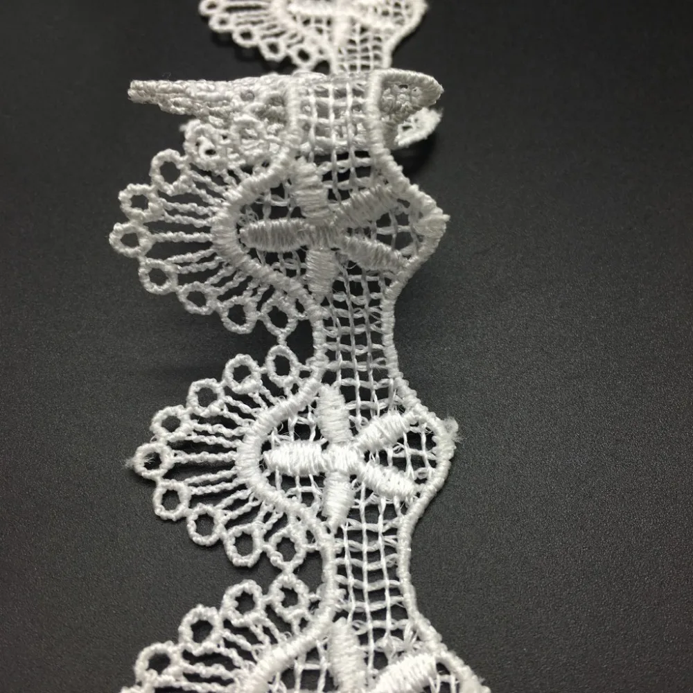 2017 Водорастворимая белая Цветочная Кружевная аппликация в венецианском стиле 15