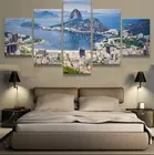 Настенная живопись, картины, холст, печатный плакат, Бразилия, Рио де Жанейро, 5 панелей, домашний декор для гостиной, современные картины