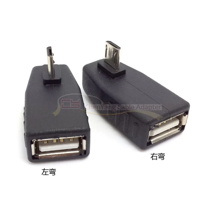 Угловой левый V8 Micro USB OTG и правый адаптер хоста коннектор функция|micro usb to mini
